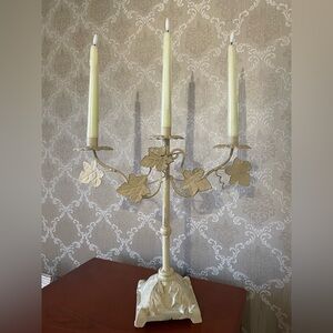 Cast Iron Candelabra with 3 LED Candlesticks 🕯️